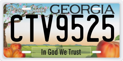 GA license plate CTV9525