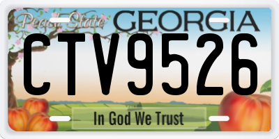 GA license plate CTV9526