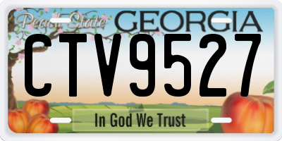 GA license plate CTV9527