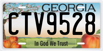 GA license plate CTV9528