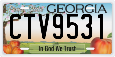 GA license plate CTV9531