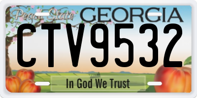 GA license plate CTV9532