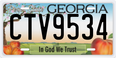GA license plate CTV9534