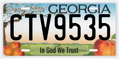 GA license plate CTV9535