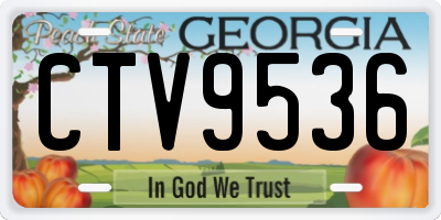 GA license plate CTV9536