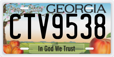GA license plate CTV9538