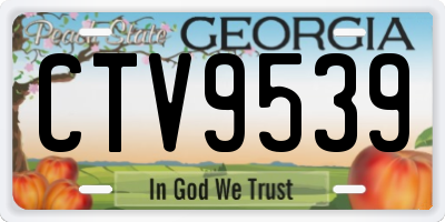 GA license plate CTV9539