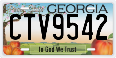 GA license plate CTV9542