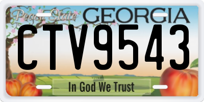 GA license plate CTV9543