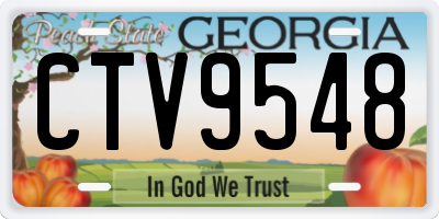GA license plate CTV9548