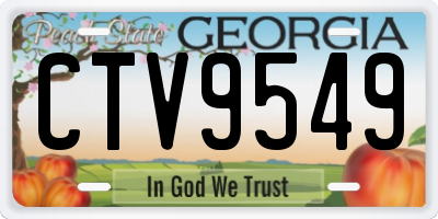 GA license plate CTV9549
