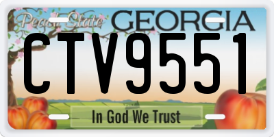 GA license plate CTV9551