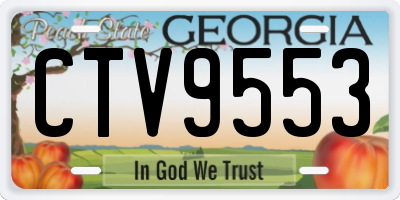 GA license plate CTV9553