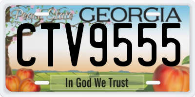 GA license plate CTV9555