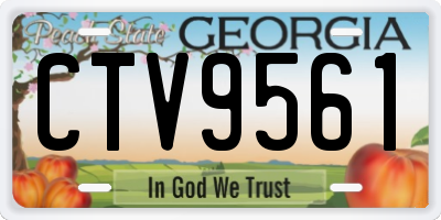 GA license plate CTV9561