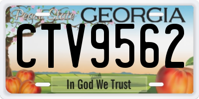 GA license plate CTV9562