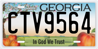 GA license plate CTV9564