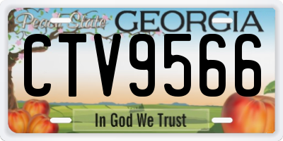 GA license plate CTV9566