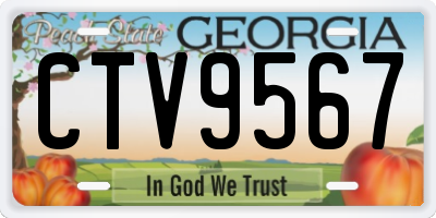 GA license plate CTV9567