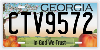GA license plate CTV9572