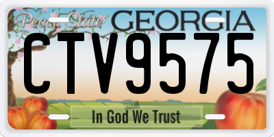GA license plate CTV9575