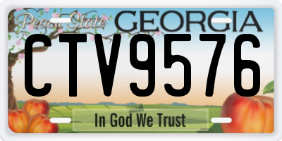 GA license plate CTV9576