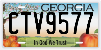 GA license plate CTV9577