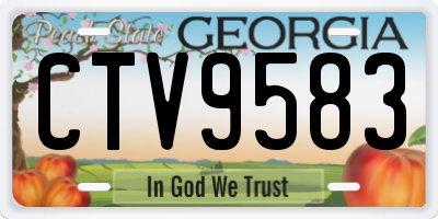 GA license plate CTV9583