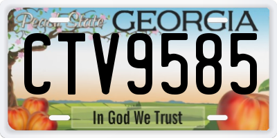 GA license plate CTV9585