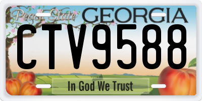 GA license plate CTV9588