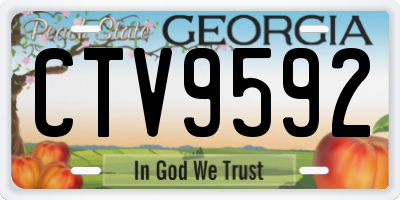 GA license plate CTV9592