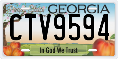 GA license plate CTV9594