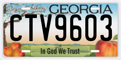 GA license plate CTV9603