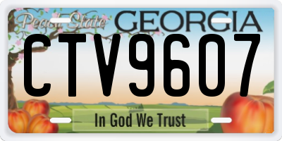 GA license plate CTV9607
