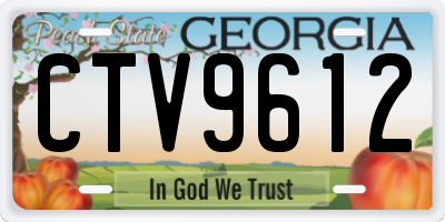 GA license plate CTV9612