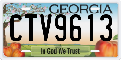 GA license plate CTV9613