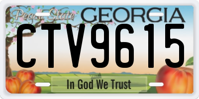 GA license plate CTV9615