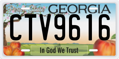 GA license plate CTV9616