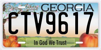 GA license plate CTV9617