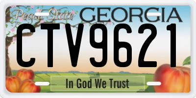 GA license plate CTV9621