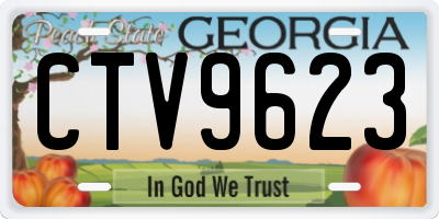 GA license plate CTV9623