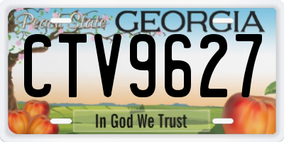 GA license plate CTV9627