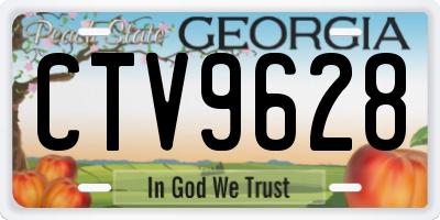 GA license plate CTV9628