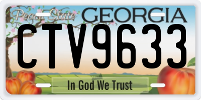 GA license plate CTV9633