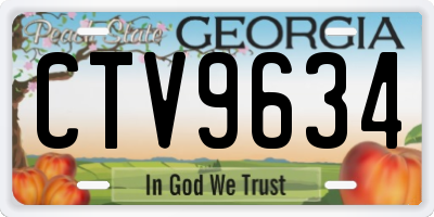 GA license plate CTV9634