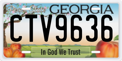 GA license plate CTV9636