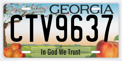 GA license plate CTV9637