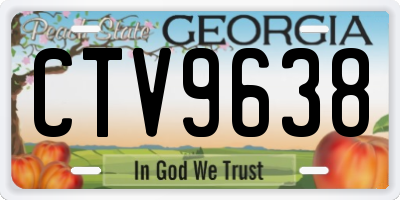 GA license plate CTV9638