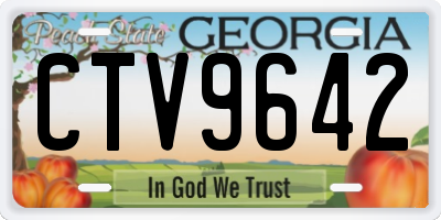 GA license plate CTV9642