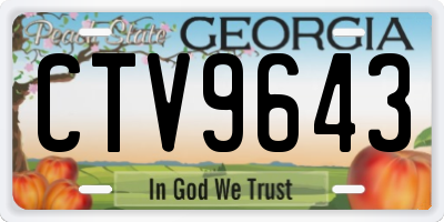 GA license plate CTV9643